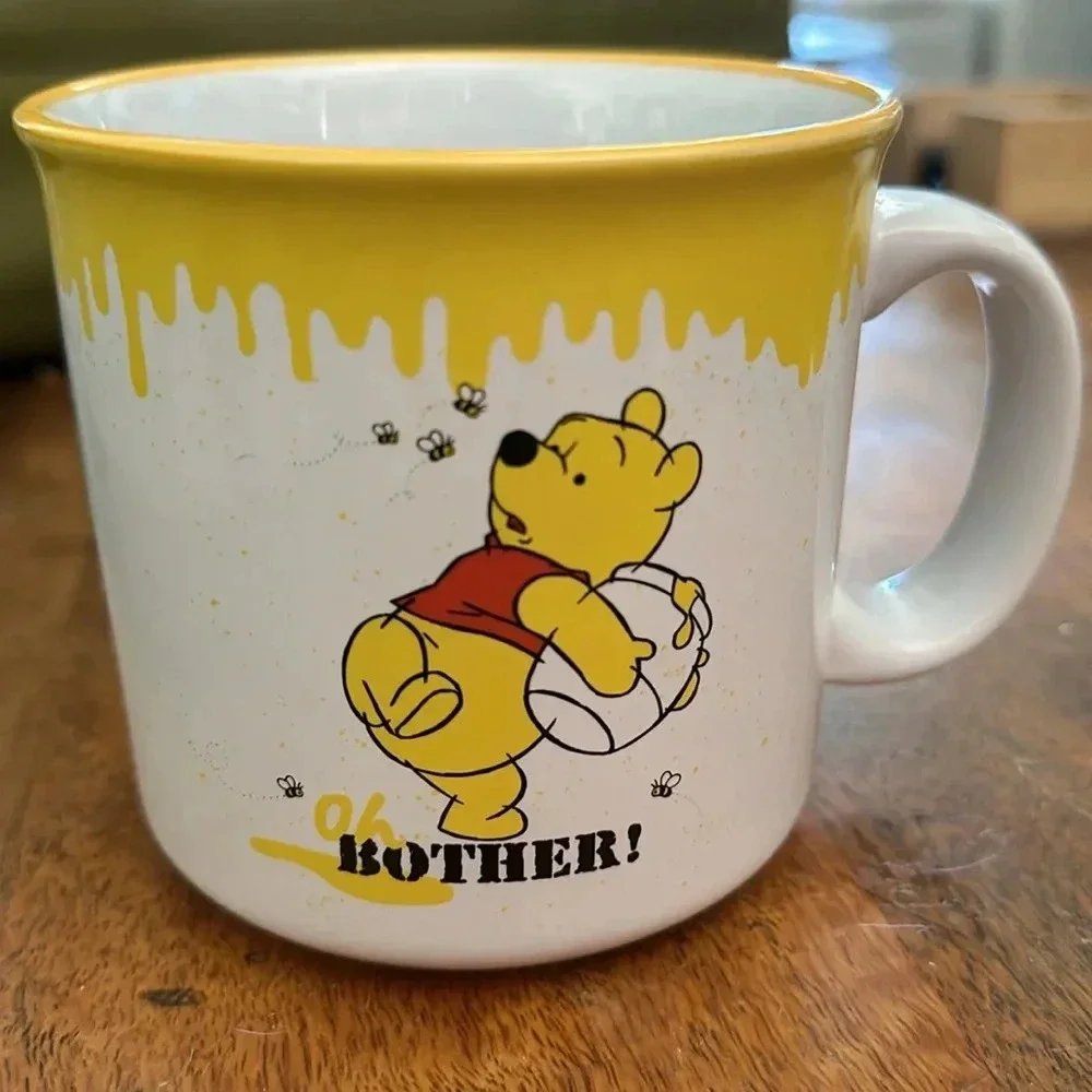 DISNEY Winnie The Pooh “Oh Bother” White 20oz Ceramic Camper style Mug Coffee. - Picture 1 of 5